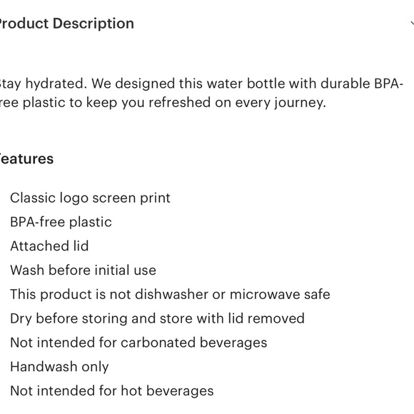 BRAND NEW Herschel Water Bottle - Picture 3 of 4